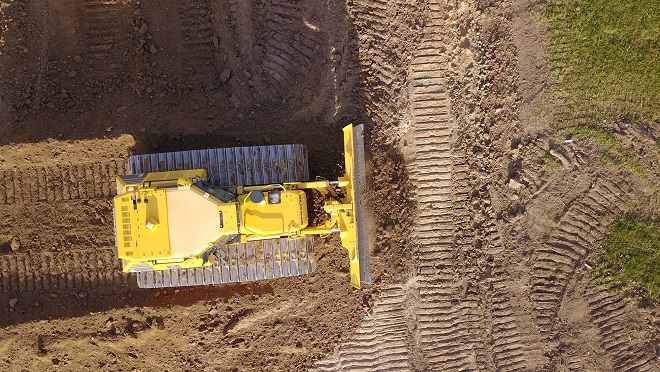 Slusarski job site aerial view